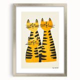 Modern Cat Trio Print - Kids Room Art Prints & Playroom Decor