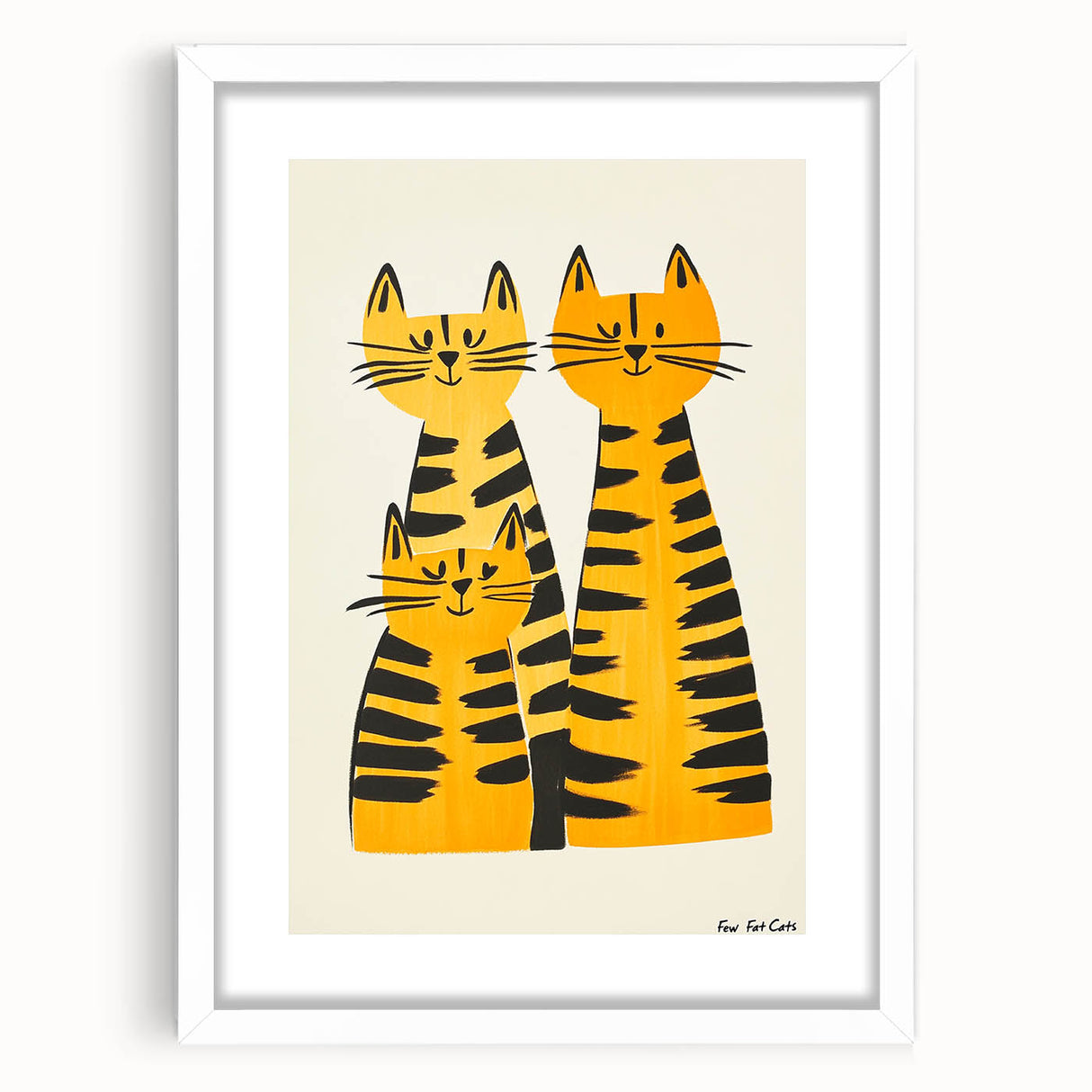 Modern Cat Trio Print - Kids Room Art Prints & Playroom Decor