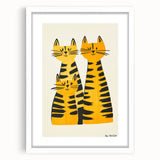 Modern Cat Trio Print - Kids Room Art Prints & Playroom Decor