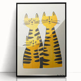 Modern Cat Trio Print - Kids Room Art Prints & Playroom Decor