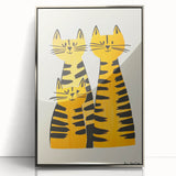 Modern Cat Trio Print - Kids Room Art Prints & Playroom Decor