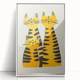 Modern Cat Trio Print - Kids Room Art Prints & Playroom Decor