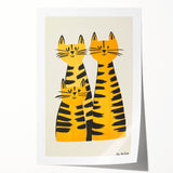 Modern Cat Trio Print - Kids Room Art Prints & Playroom Decor