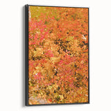 Black and white landscape art painting of a forest in fall on framed canvas, suitable for bedroom decor.