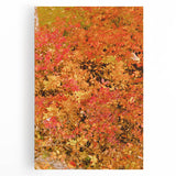 Large black and white abstract depiction of fall trees on stretched canvas, ideal for kitchen wall art.