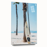 Large abstract wall art on acrylic glass depicting vibrant summer hues, ideal for modern dining room decor.