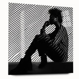 Striped Thoughts – Modern Silhouette Emotive Photography Print