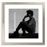 Striped Thoughts – Modern Silhouette Emotive Photography Print
