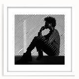 Striped Thoughts – Modern Silhouette Emotive Photography Print