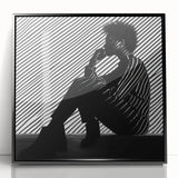 Striped Thoughts – Modern Silhouette Emotive Photography Print