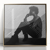 Striped Thoughts – Modern Silhouette Emotive Photography Print