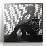 Striped Thoughts – Modern Silhouette Emotive Photography Print