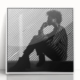 Striped Thoughts – Modern Silhouette Emotive Photography Print