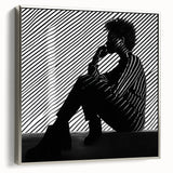 Striped Thoughts – Modern Silhouette Emotive Photography Print