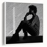Striped Thoughts – Modern Silhouette Emotive Photography Print