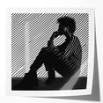 Striped Thoughts – Modern Silhouette Emotive Photography Print