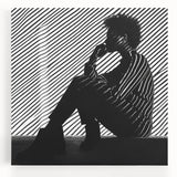 Striped Thoughts – Modern Silhouette Emotive Photography Print