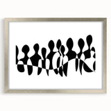 Modern Black & White Abstract Bedroom Wall Art - Canvas & Acrylic