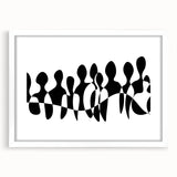 Modern Black & White Abstract Bedroom Wall Art - Canvas & Acrylic