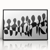Modern Black & White Abstract Bedroom Wall Art - Canvas & Acrylic