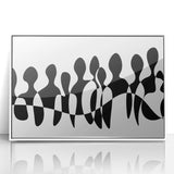 Modern Black & White Abstract Bedroom Wall Art - Canvas & Acrylic