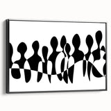 Modern Black & White Abstract Bedroom Wall Art - Canvas & Acrylic