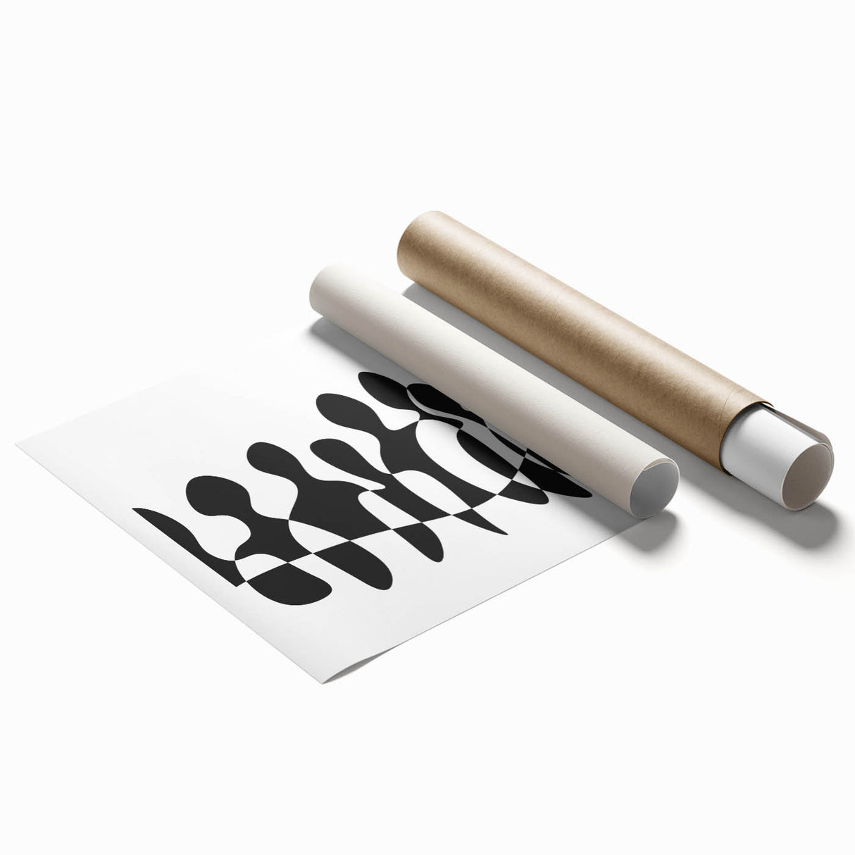 Modern Black & White Abstract Bedroom Wall Art - Canvas & Acrylic
