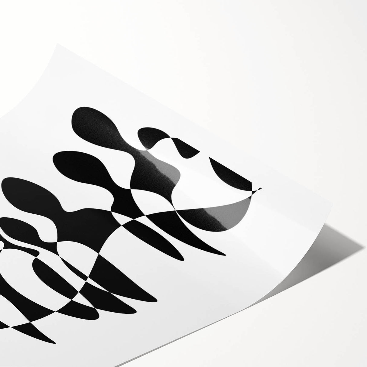 Modern Black & White Abstract Bedroom Wall Art - Canvas & Acrylic