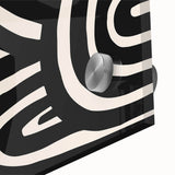 Modern Dining Room Art – Black & White Abstract Canvas Print