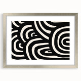 Modern Dining Room Art – Black & White Abstract Canvas Print