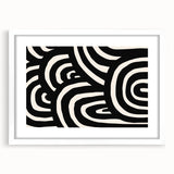 Modern Dining Room Art – Black & White Abstract Canvas Print