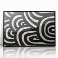 Modern Dining Room Art – Black & White Abstract Canvas Print