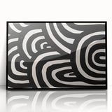 Modern Dining Room Art – Black & White Abstract Canvas Print
