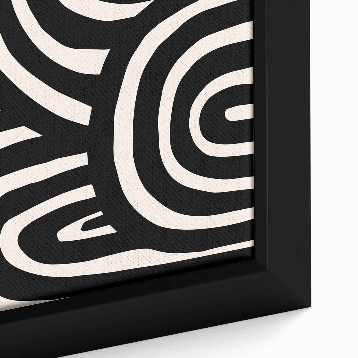 Modern Dining Room Art – Black & White Abstract Canvas Print