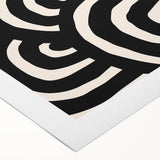 Modern Dining Room Art – Black & White Abstract Canvas Print