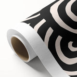 Modern Dining Room Art – Black & White Abstract Canvas Print