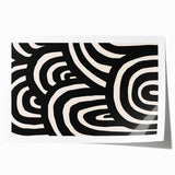 Modern Dining Room Art – Black & White Abstract Canvas Print