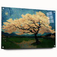 Golden Blossom Under Starry Sky – Large Living Room Wall Art