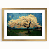 Golden Blossom Under Starry Sky – Large Living Room Wall Art