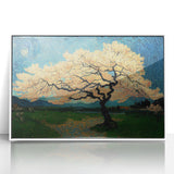 Golden Blossom Under Starry Sky – Large Living Room Wall Art