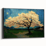 Golden Blossom Under Starry Sky – Large Living Room Wall Art