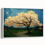 Golden Blossom Under Starry Sky – Large Living Room Wall Art