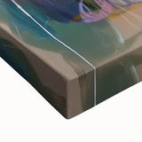 Earthy Abstract Office Wall Art - Green & Beige Corporate Decor