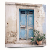 Side view of a large abstract wall art featuring a Greek door design on acrylic glass.