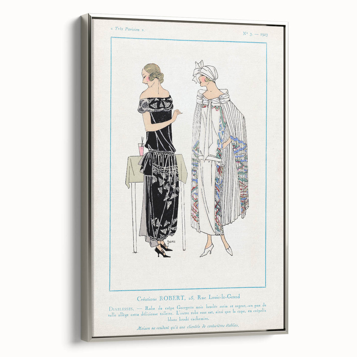 Parisian Art Deco Wall Art – 1923 Fashion Style Print for Elegance