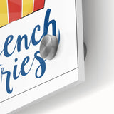 Large acrylic print featuring abstract mid-century modernist art in earthy tones, ideal for dining room art.