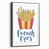 Black and white landscape painting on framed canvas, featuring vintage-style dishes, ideal for bedroom wall decor.