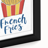 Framed canvas featuring textured, colorful art with abstract black shapes, ideal for living room decor.