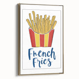 Framed canvas featuring vintage poster art of a black and gold landscape, ideal for bedroom wall decor.