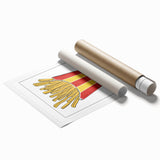 Extra large rolled print featuring a floral design in pastel shades, ideal for classy bathroom or large living room wall art.